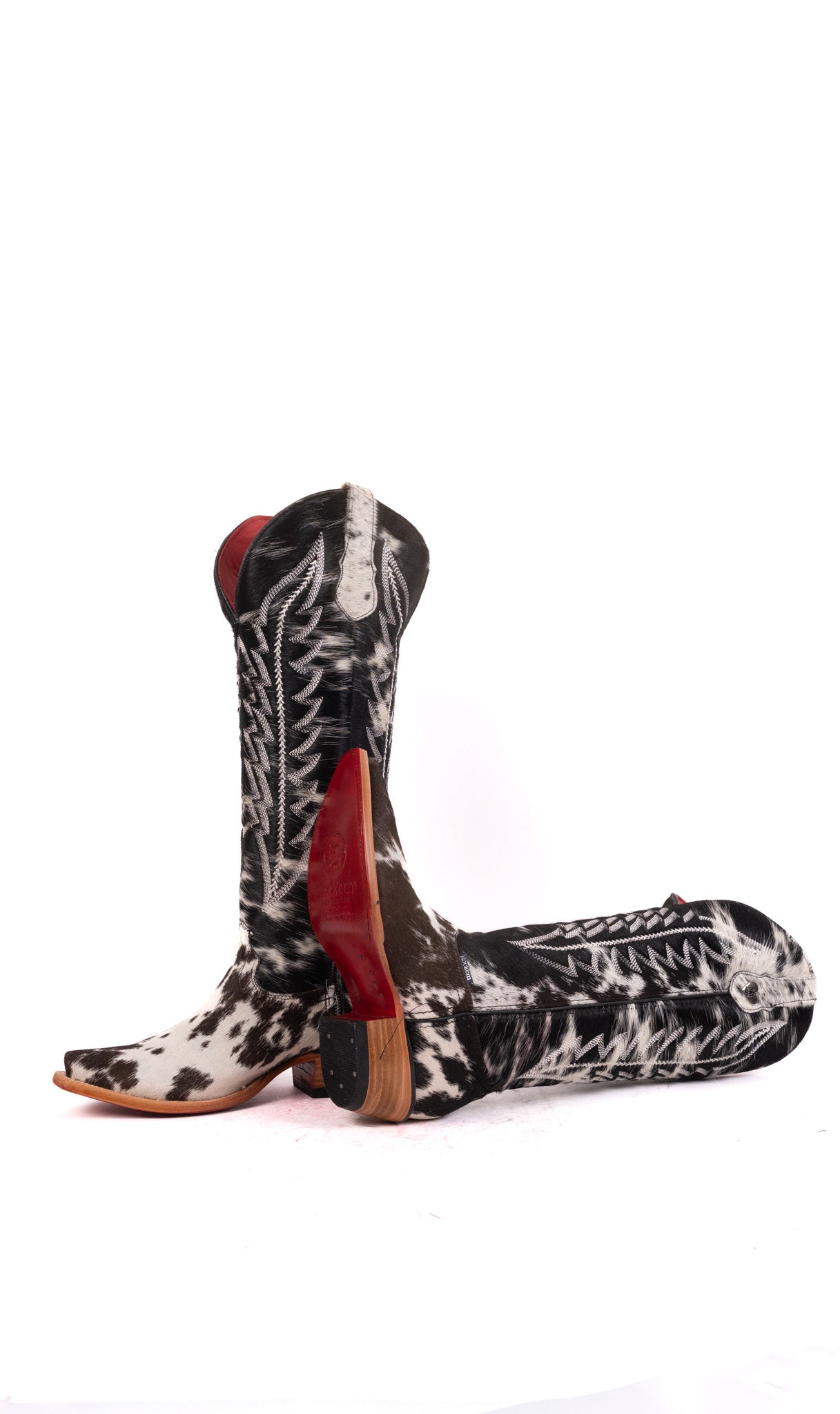 Charlotte Tall Red Bottom Cowhide Snip Toe Cowgirl Boot Size 9 Box WW46