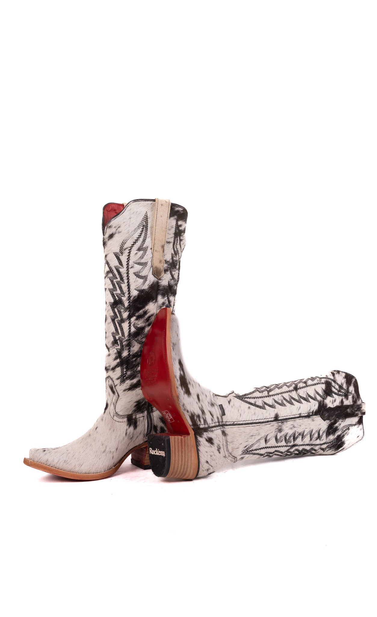 Charlotte Tall Red Bottom Cowhide Snip Toe Cowgirl Boot Size 9.5 Box WW47