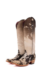 Charlotte Tall Red Bottom Cowhide Snip Toe Cowgirl Boot Size 9.5 Box WW48