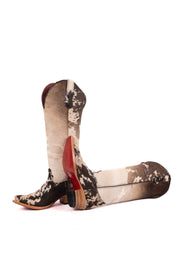 Charlotte Tall Red Bottom Cowhide Snip Toe Cowgirl Boot Size 9.5 Box WW48