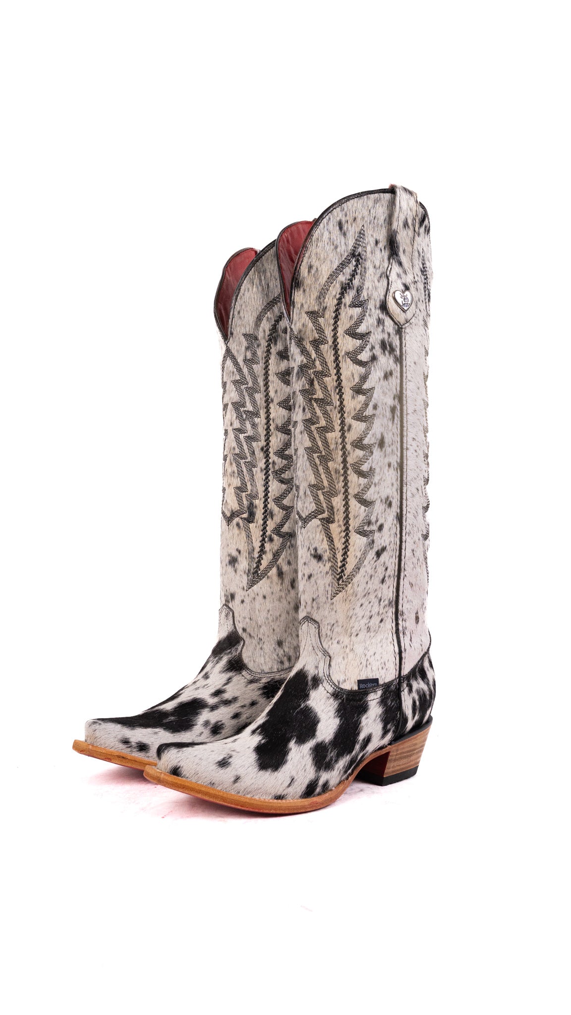 Charlotte Tall Red Bottom Cowhide Snip Toe Cowgirl Boot Size 10 Box WW50