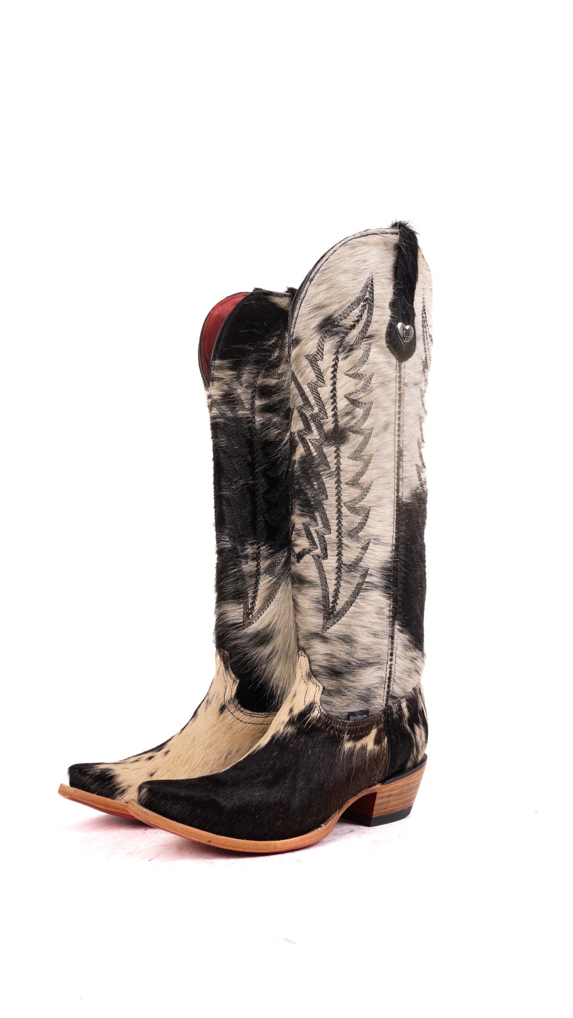 Charlotte Tall Red Bottom Cowhide Snip Toe Cowgirl Boot Size 10 Box WW51