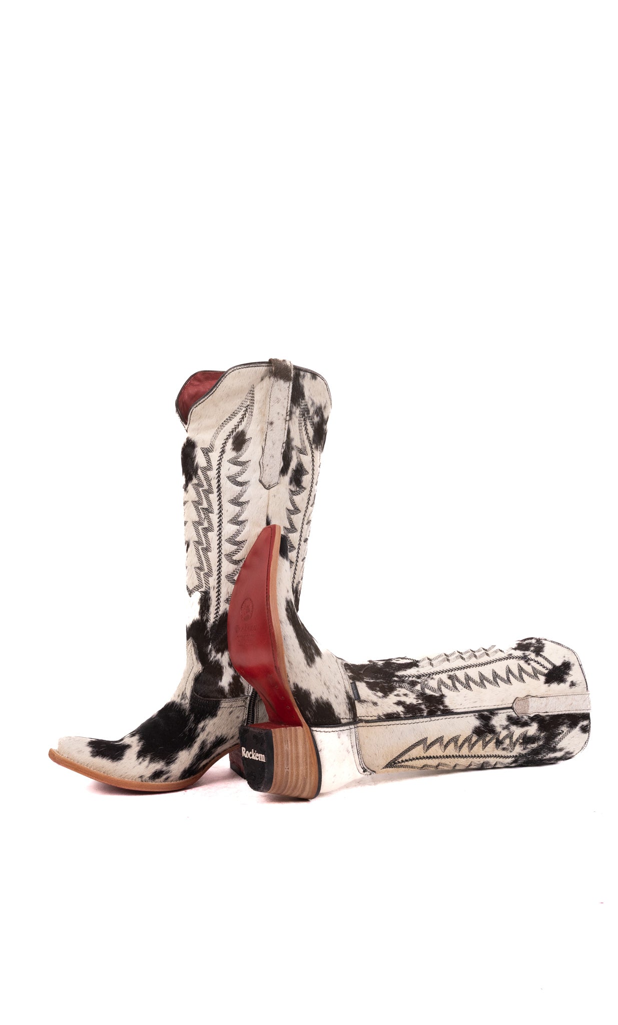 Charlotte Tall Red Bottom Cowhide Snip Toe Cowgirl Boot Size 10 Box WW52