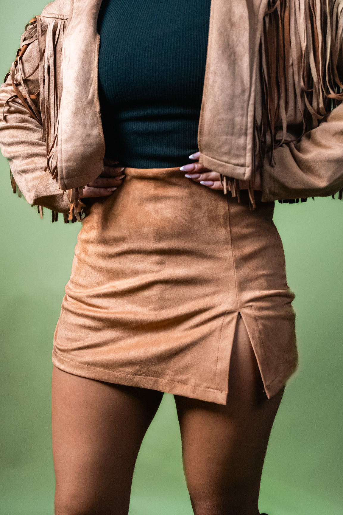 Josephine Faux Suede Skort