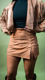 Josephine Faux Suede Skort
