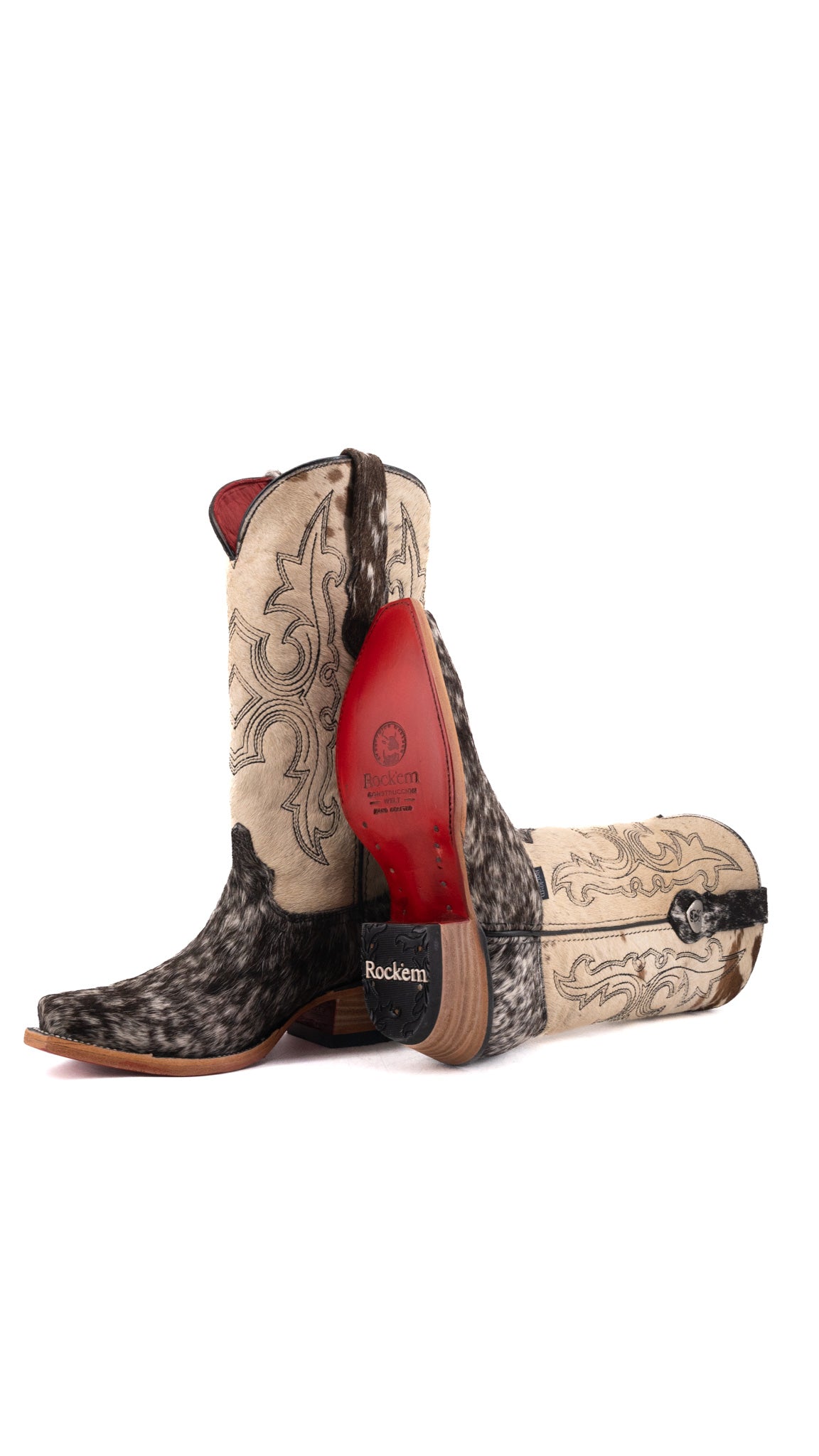 Katherine Snip Toe Cowhide Cowgirl Boot Size 7 Box XW17