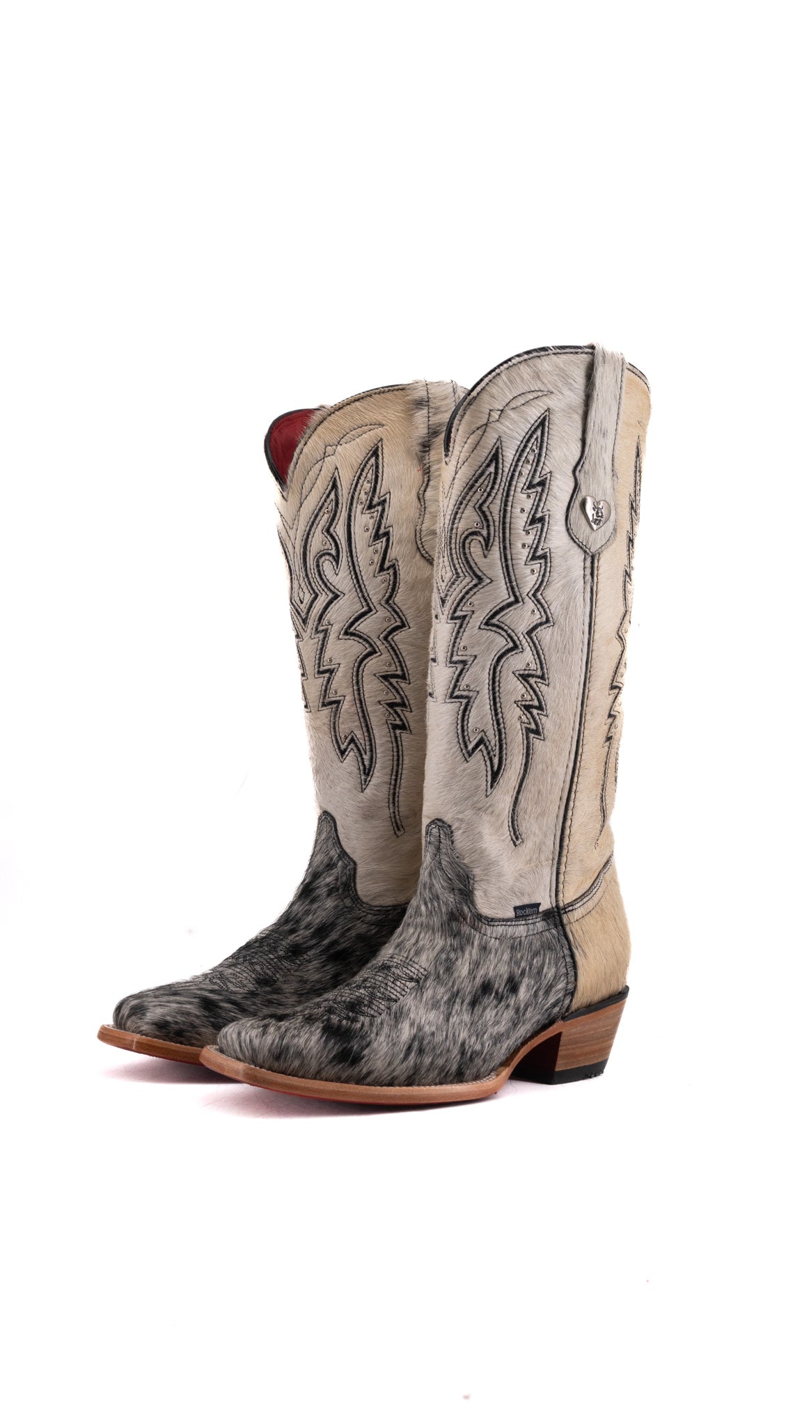 Alexa Cowhide Red Bottom Frontier Toe Cowgirl Boot Size 10 Box XW14
