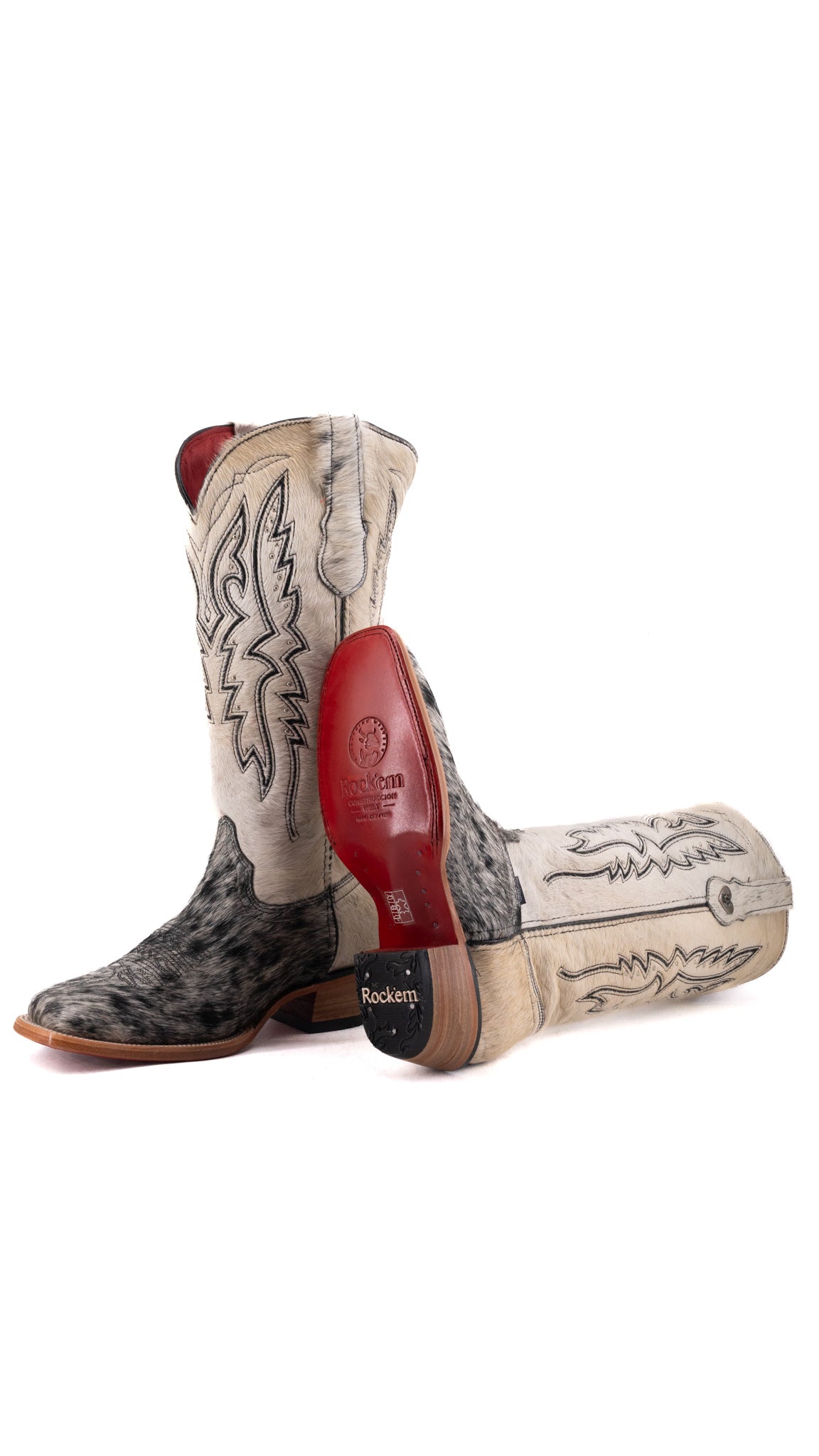 Alexa Cowhide Red Bottom Frontier Toe Cowgirl Boot Size 10 Box XW14