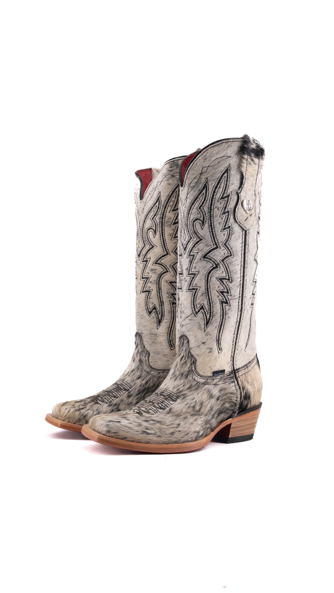 Alexa Cowhide Red Bottom Frontier Toe Cowgirl Boot Size 8.5 Box XW13