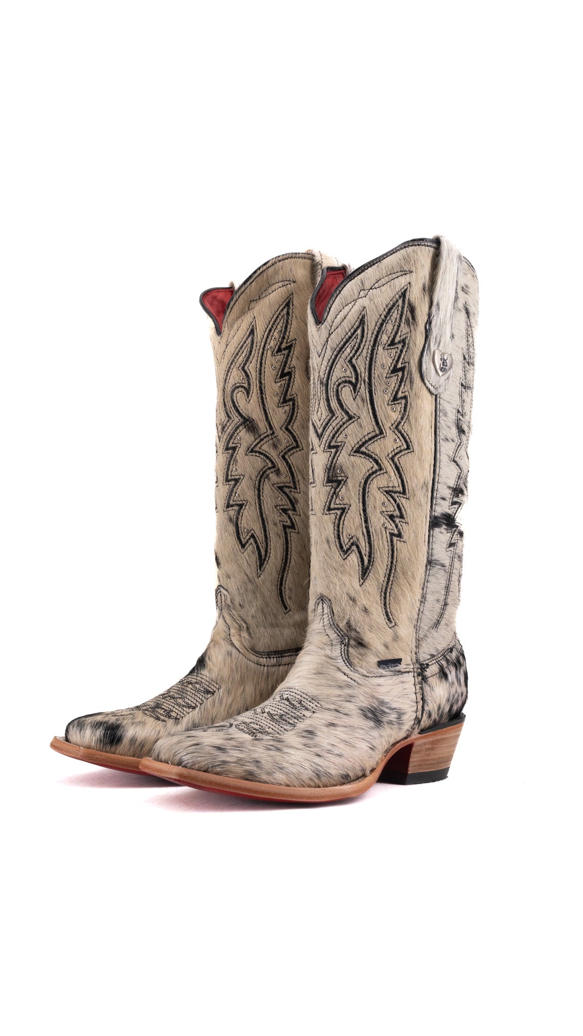 Alexa Cowhide Red Bottom Frontier Toe Cowgirl Boot Size 8.5 Box XW12