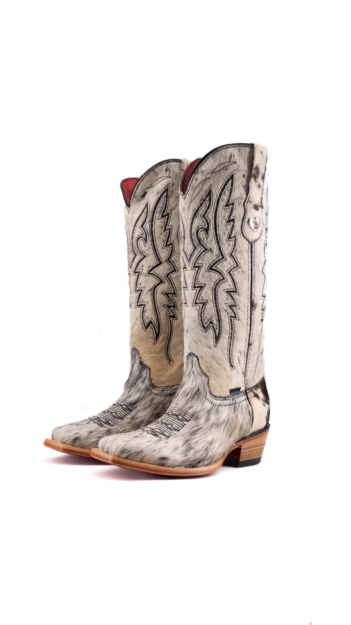 Alexa Cowhide Red Bottom Frontier Toe Cowgirl Boot Size 8 Box XW10