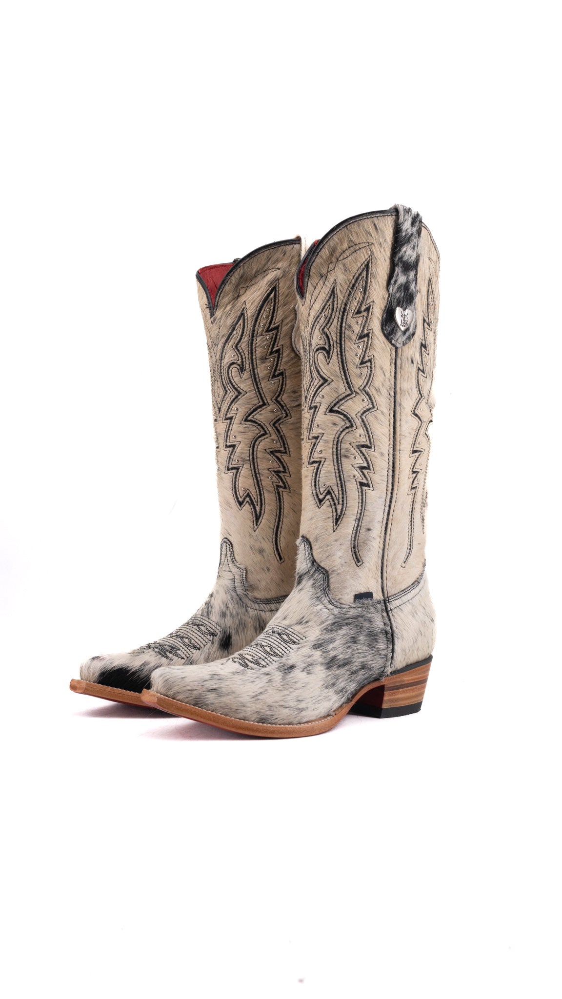 Alexa Cowhide Red Bottom Snip Toe Cowgirl Boot Size 8 Box XW9