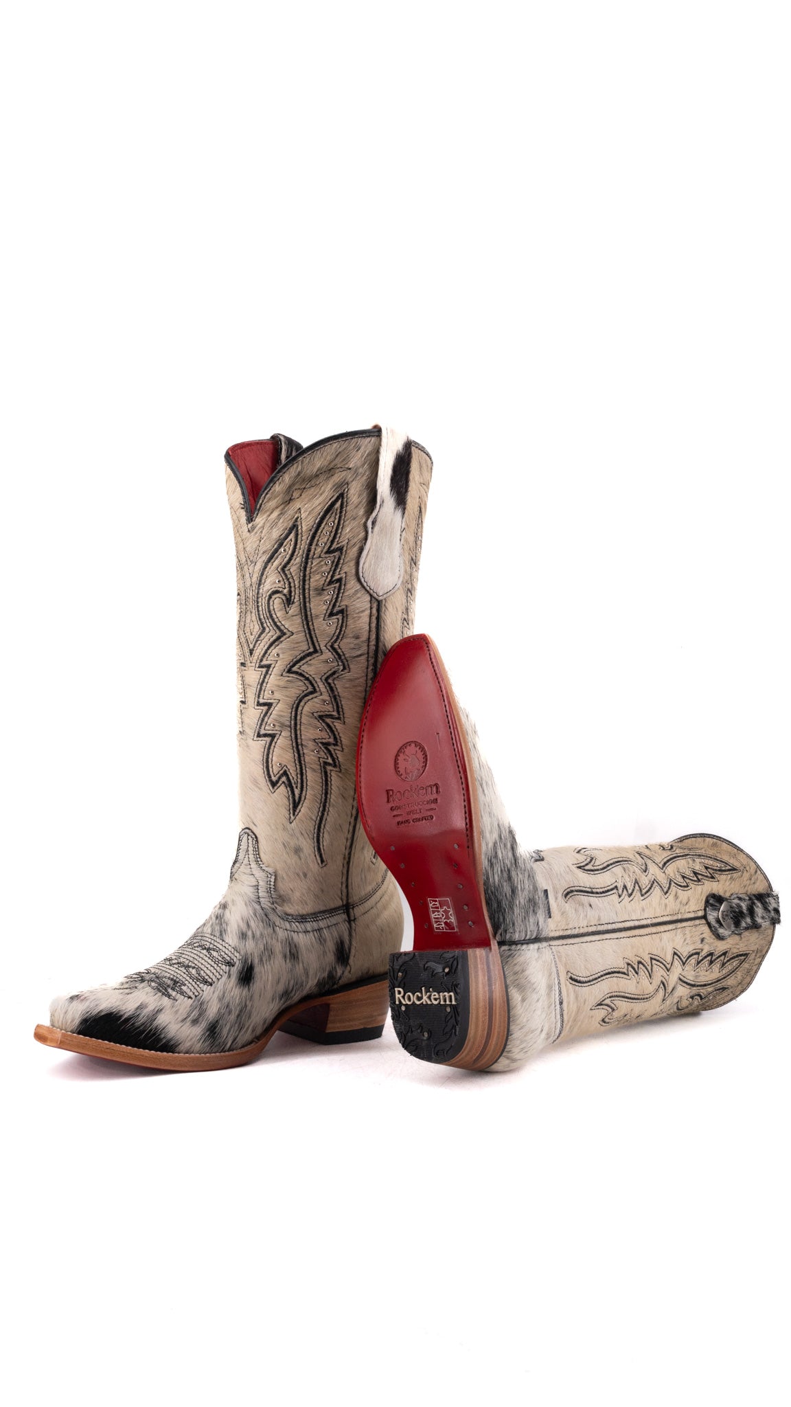 Alexa Cowhide Red Bottom Snip Toe Cowgirl Boot Size 8 Box XW9