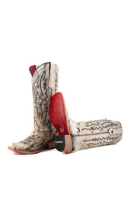 Alexa Cowhide Red Bottom Frontier Toe Cowgirl Boot Size 7 Box XW8