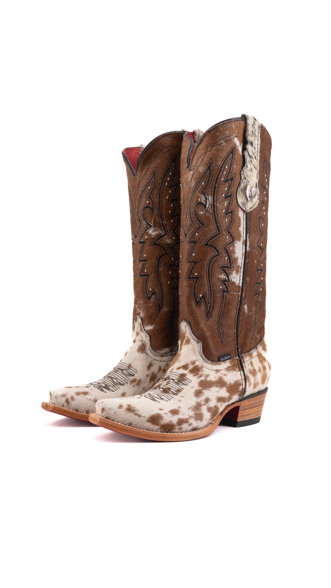 Alexa Cowhide Red Bottom Snip Toe Cowgirl Boot Size 7 Box XW7
