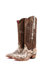 Alexa Cowhide Red Bottom Snip Toe Cowgirl Boot Size 7 Box XW7