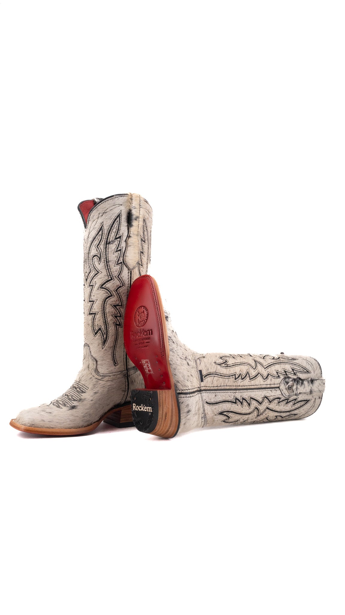 Alexa Cowhide Red Bottom Frontier Toe Cowgirl Boot Size 5.5 Box XW4