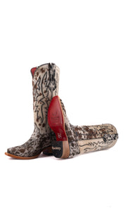 Alexa Cowhide Red Bottom Snip Toe Cowgirl Boot Size 5 Box XW1