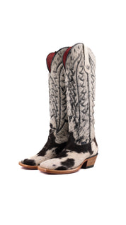 Charlotte Tall Red Bottom Cowhide Square Toe Cowgirl Boot Size 5 Box WW53