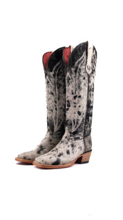 Charlotte Tall Red Bottom Cowhide Square Toe Cowgirl Boot Size 5.5 Box WW56