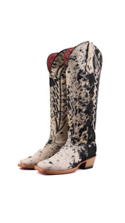 Charlotte Tall Red Bottom Cowhide Square Toe Cowgirl Boot Size 6 Box WW61