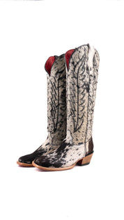 Charlotte Tall Red Bottom Cowhide Square Toe Cowgirl Boot Size 6 Box WW62