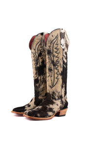 Charlotte Tall Red Bottom Cowhide Square Toe Cowgirl Boot Size 8 Box WW69
