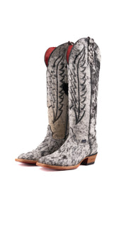 Charlotte Tall Red Bottom Cowhide Square Toe Cowgirl Boot Size 8 Box WW71