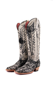 Charlotte Tall Red Bottom Cowhide Square Toe Cowgirl Boot Size 8.5 Box WW75