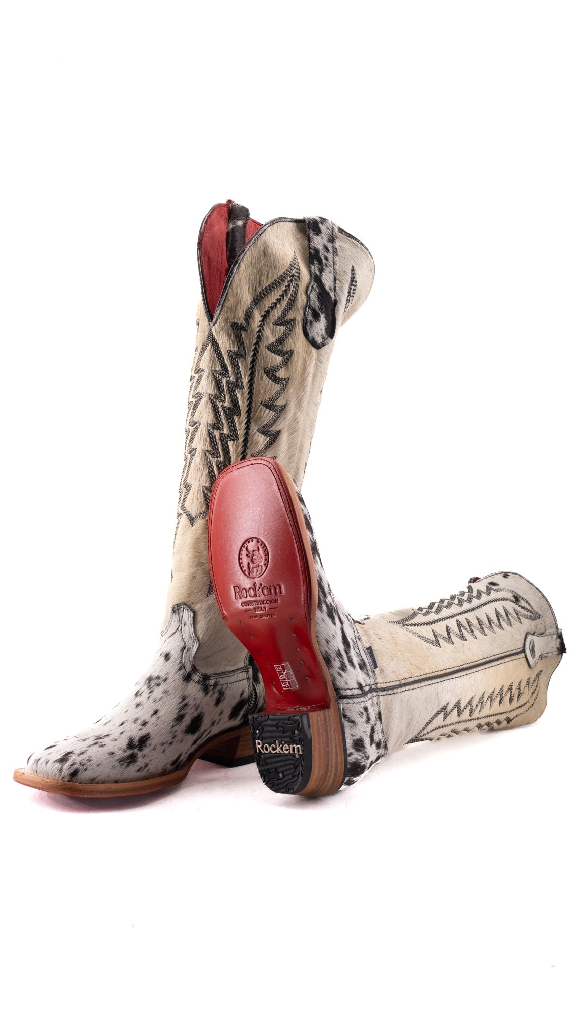 Charlotte Tall Red Bottom Cowhide Square Toe Cowgirl Boot Size 9 Box WW80