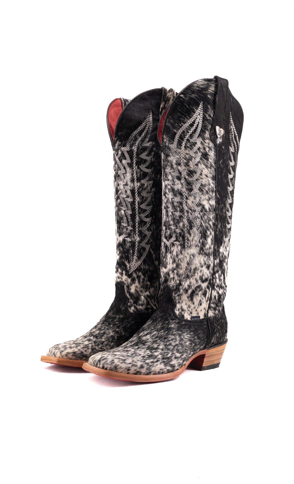 Charlotte Tall Red Bottom Cowhide Square Toe Cowgirl Boot Size 10 Box WW84