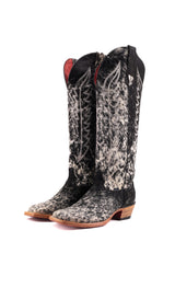 Charlotte Tall Red Bottom Cowhide Square Toe Cowgirl Boot Size 10 Box WW84