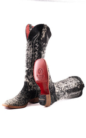 Charlotte Tall Red Bottom Cowhide Square Toe Cowgirl Boot Size 10 Box WW84