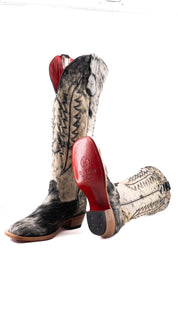 Charlotte Tall Red Bottom Cowhide Square Toe Cowgirl Boot Size 10 Box WW85