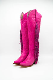 Juany XL Fringe Rainbow Snip Toe Cowgirl Boot