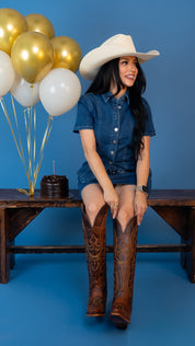 Allison Tall Snip Toe Cowgirl Boot