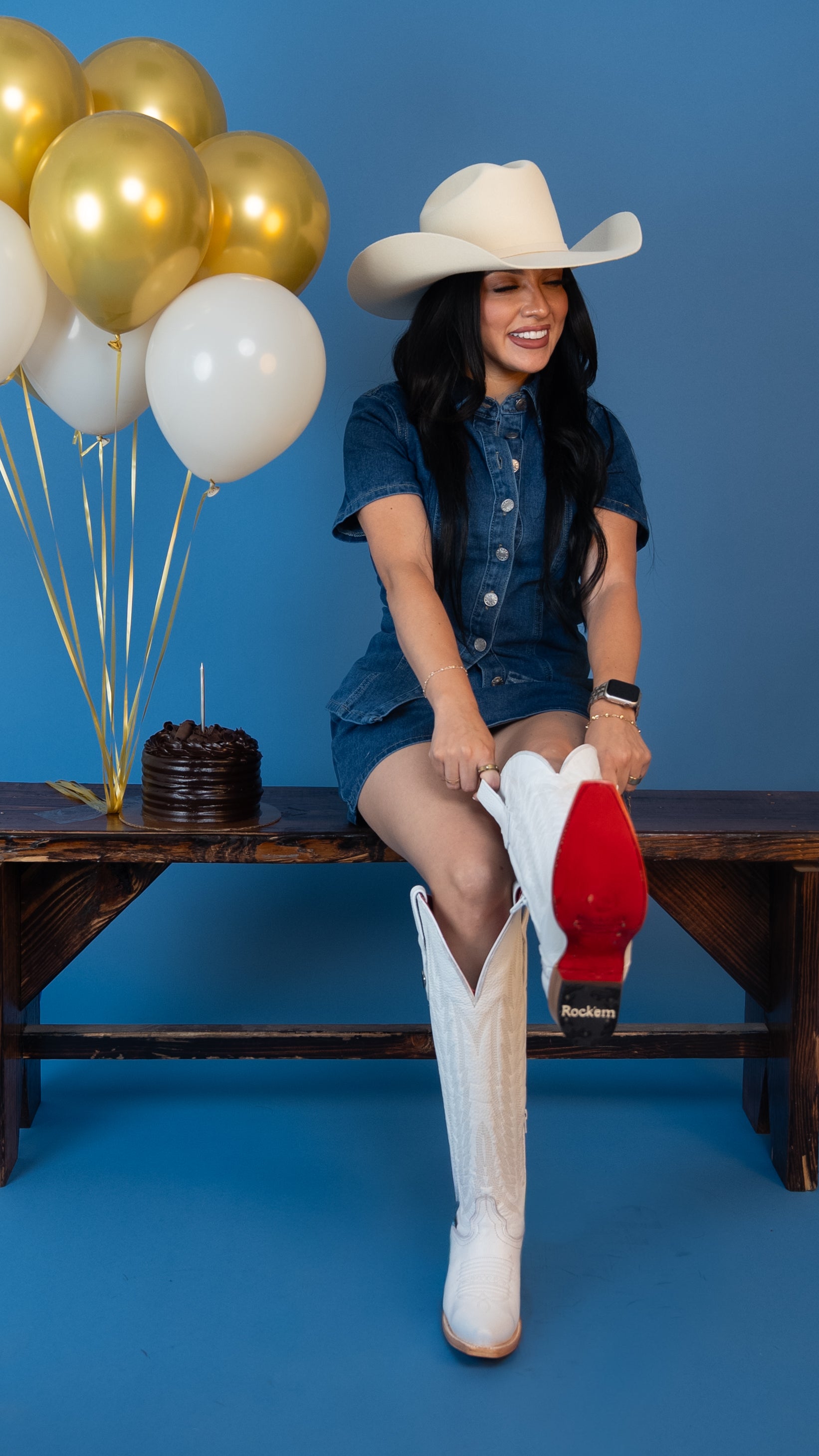 Eleanor Tall Red Bottom Snip Toe Cowgirl Boot