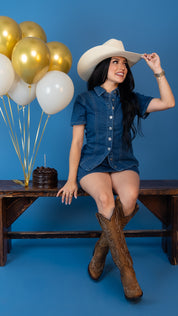 Jenny Tall Snip Toe Cowgirl Boot