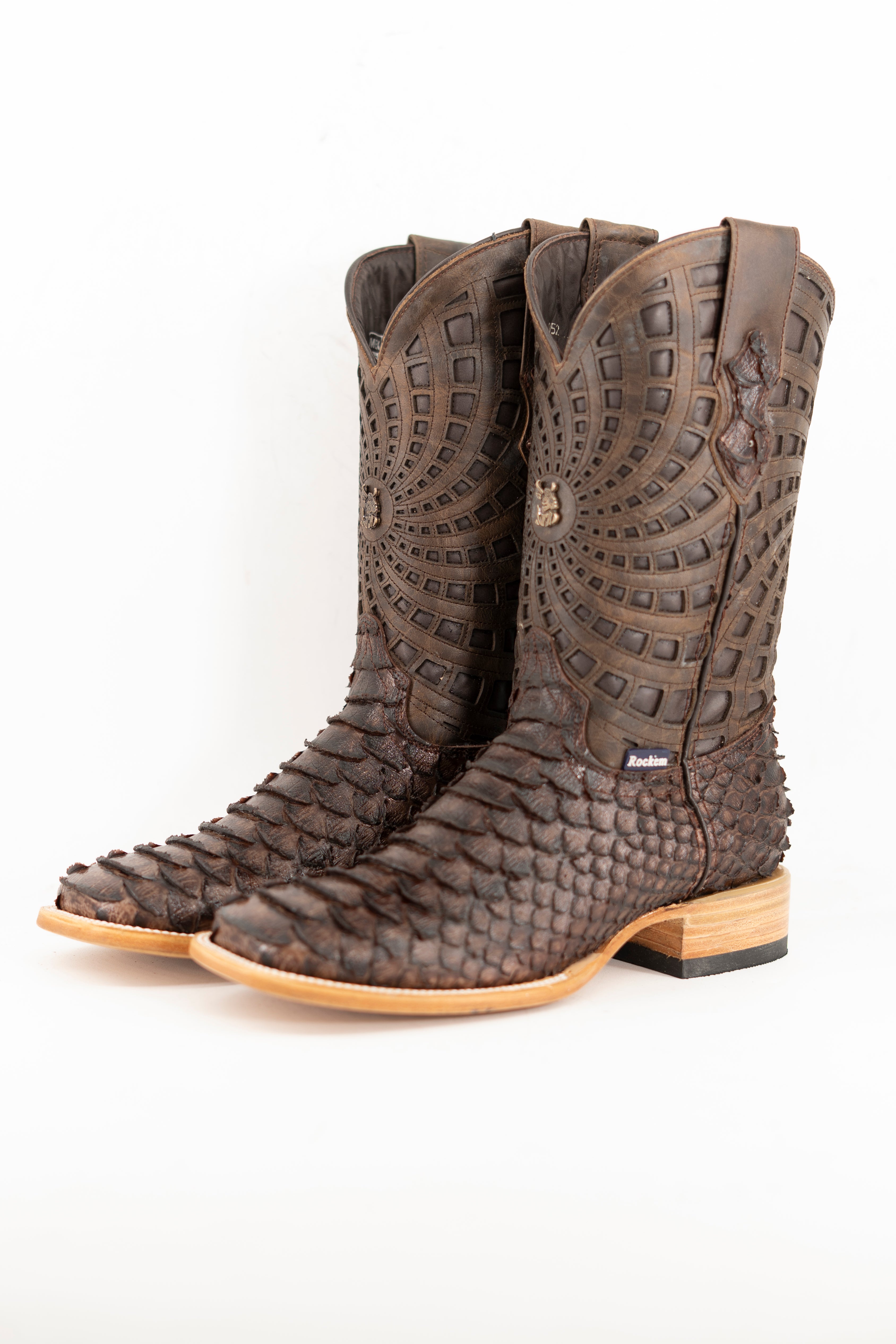 Brian Python Square Toe Cowboy Boot