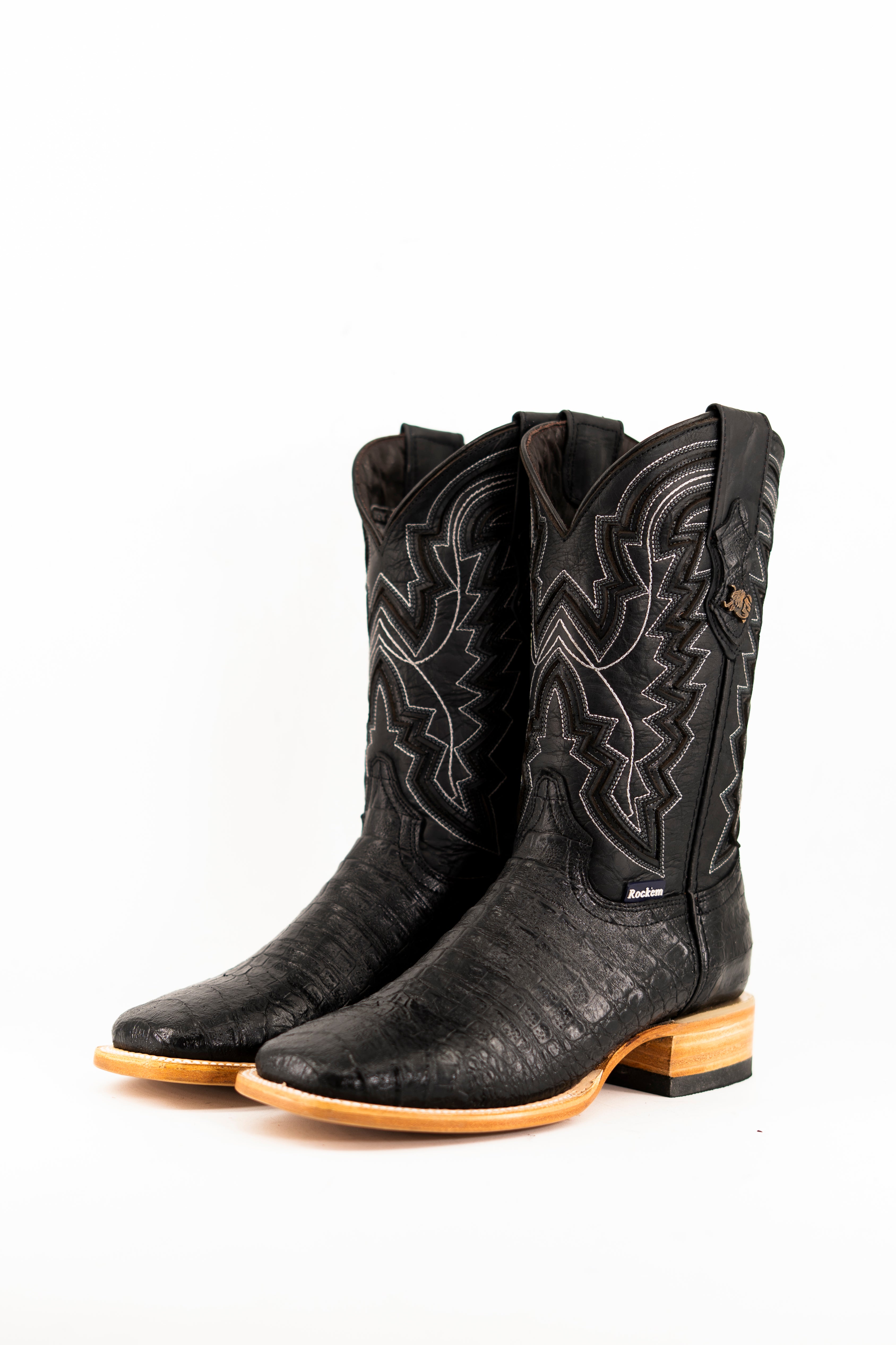 Jameson Belly Caiman Square Toe Cowboy Boot