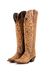 Jenny Tall Wide Calf Snip Toe Cowgirl Boot