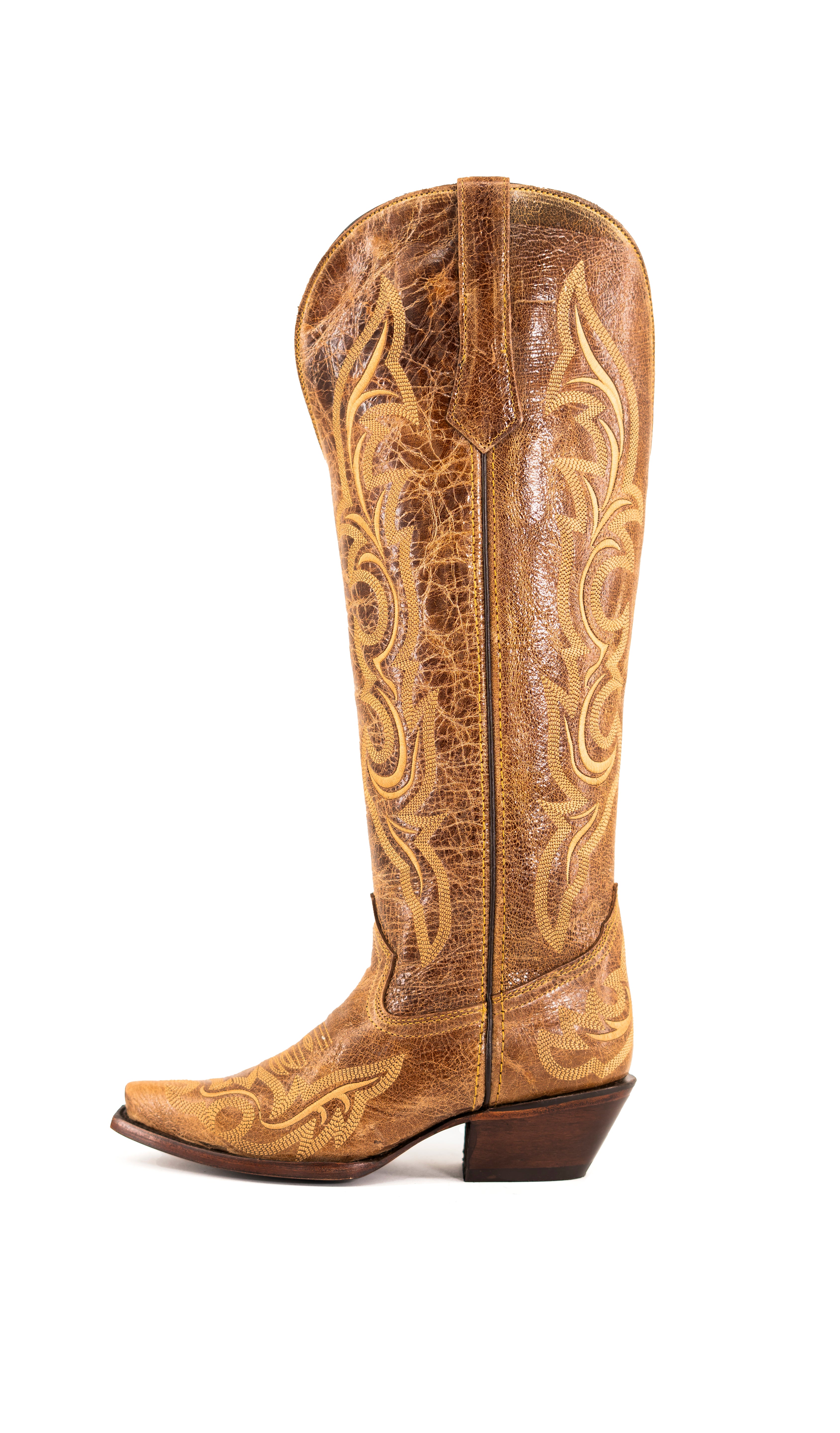 Jenny Tall Wide Calf Snip Toe Cowgirl Boot