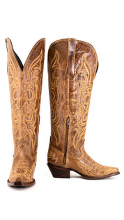 Jenny Tall Wide Calf Snip Toe Cowgirl Boot