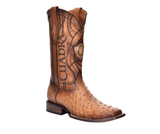 Cuadra CU468 MN Flame Oryx Ostrich Laser & Embroidery Square Toe