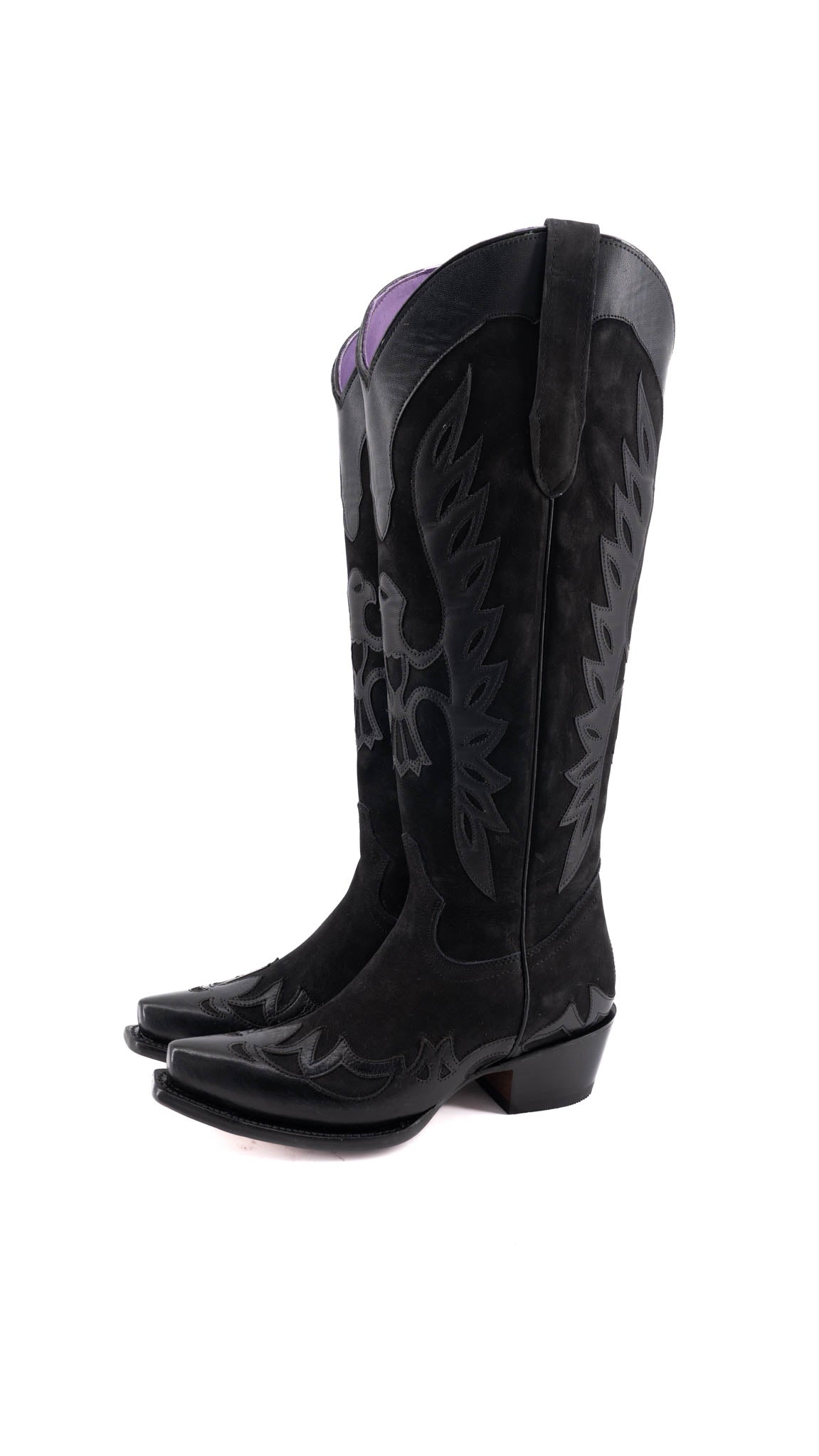 Kat Nobuck Tall Snip Toe Cowgirl Boot