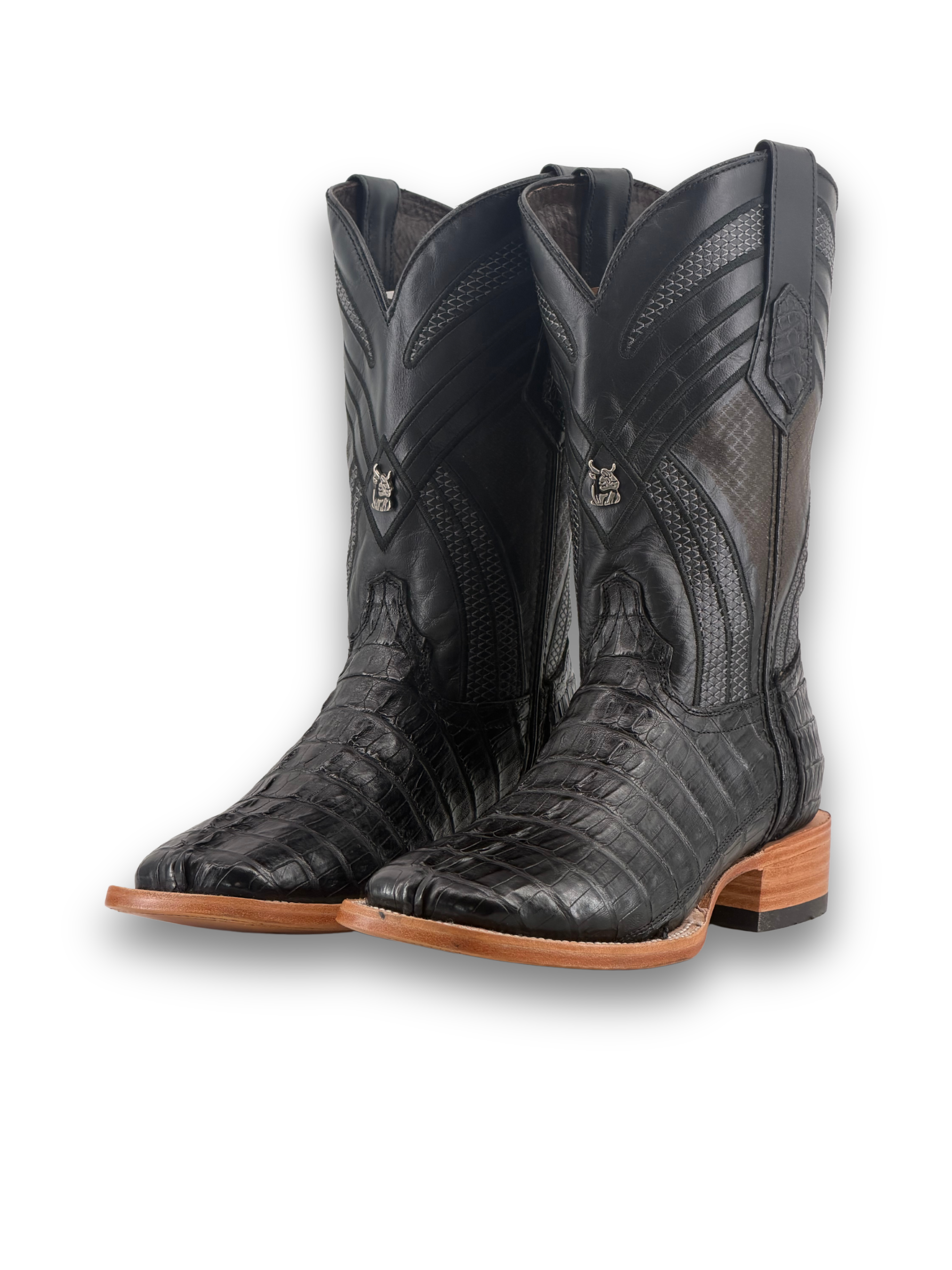 Monroe Caiman Tail Square Toe Cowboy Boot