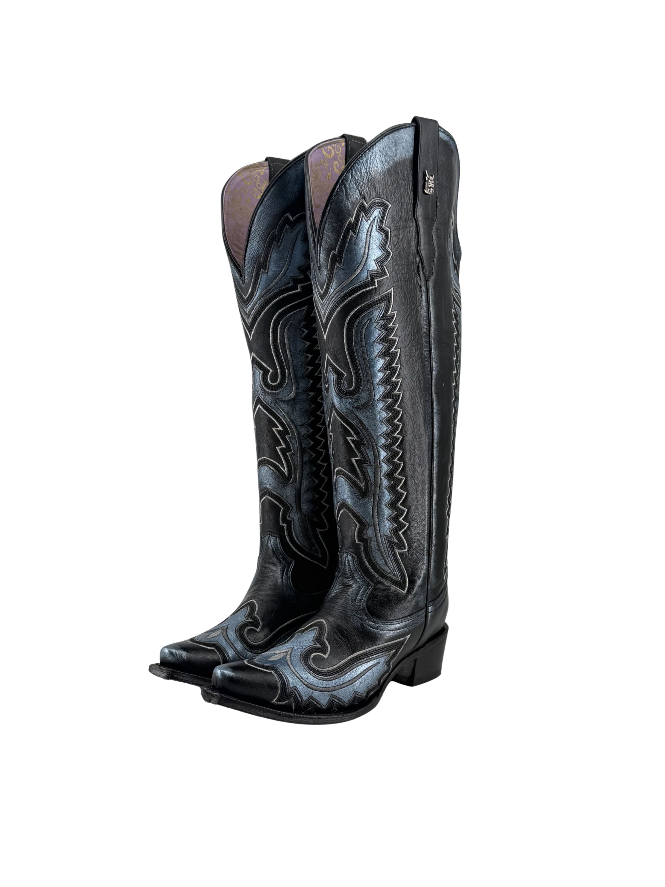 Stacy Tall Wide Calf Snip Toe Cowgirl Boot