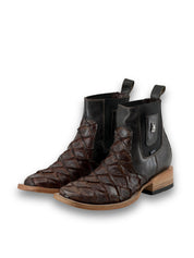 Clon Pirarucu Square Toe Ankle Boot