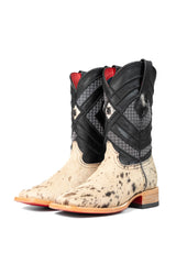 Prescott Cowhide Red Bottom Square Toe Cowboy Boot Size 6 Box RM1