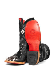 Cattleman Cowhide Red Bottom Square Toe Cowboy Boot Size 8.5 Box RM35